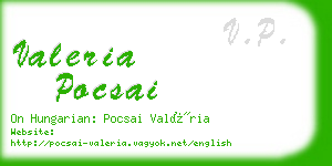 valeria pocsai business card